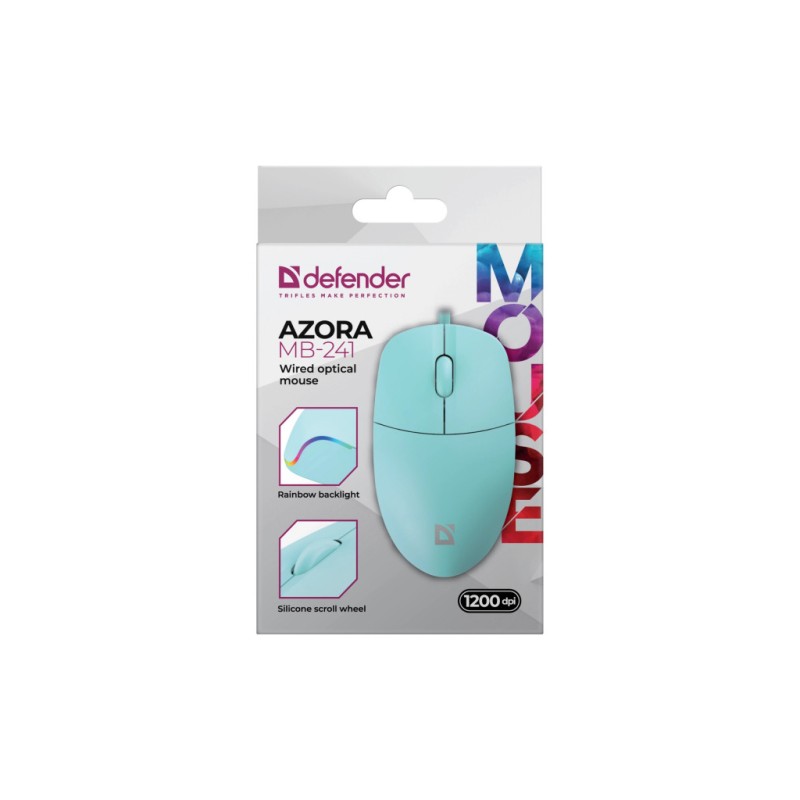 Мишка Defender Azora MB-241 LED USB Blue (52243)