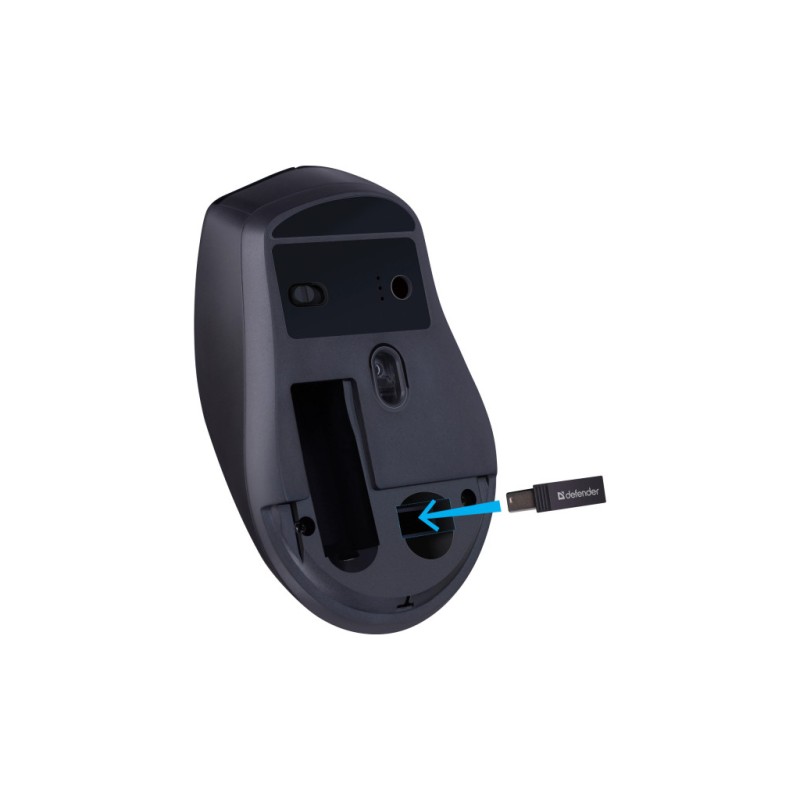 Мишка Defender Effect X MS-095 Wireless Black (52095)