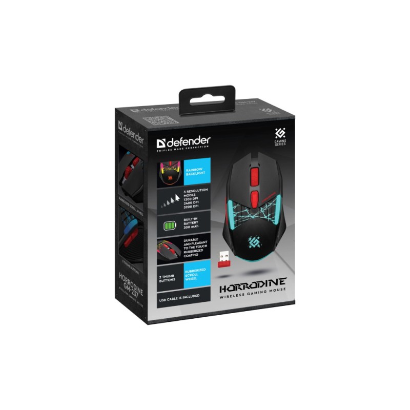 Мышка Defender Horrodine GM-237 LED Wireless Black (52237)
