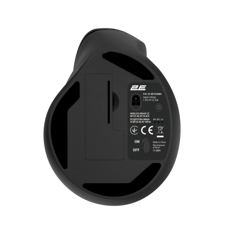 Мышка 2E MF325 Silent Wireless/Bluetooth Black (2E-MF325WBK)