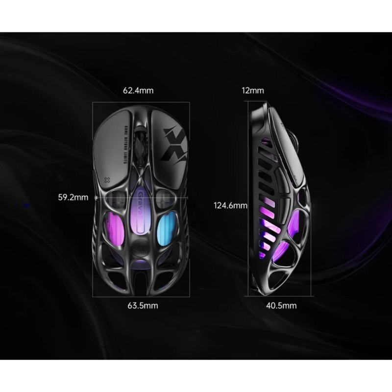 Мышка GravaStar Mercury X Wireless/Bluetooth/USB Black (GSX_BLK)