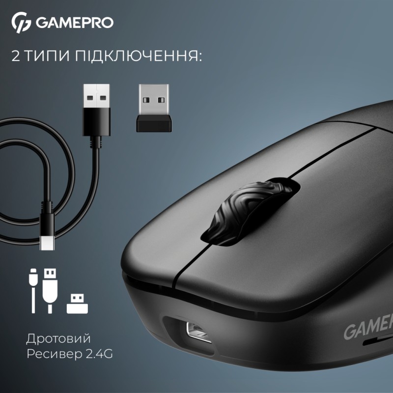 Мишка GamePro Asgard Loki Wireless/USB Black (GM022B)