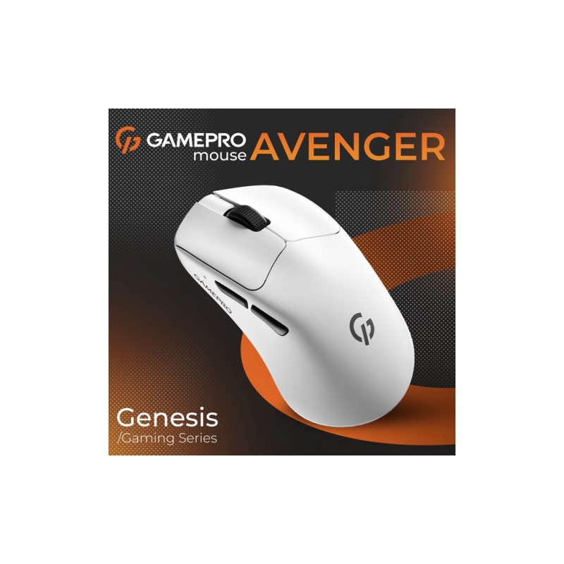 Мышка GamePro Genesis Avenger Wireless/Bluetooth/USB White (GM096W)