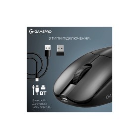 Мышка GamePro Asgard Surt Wireless/Bluetooth/USB Black (GM017B)