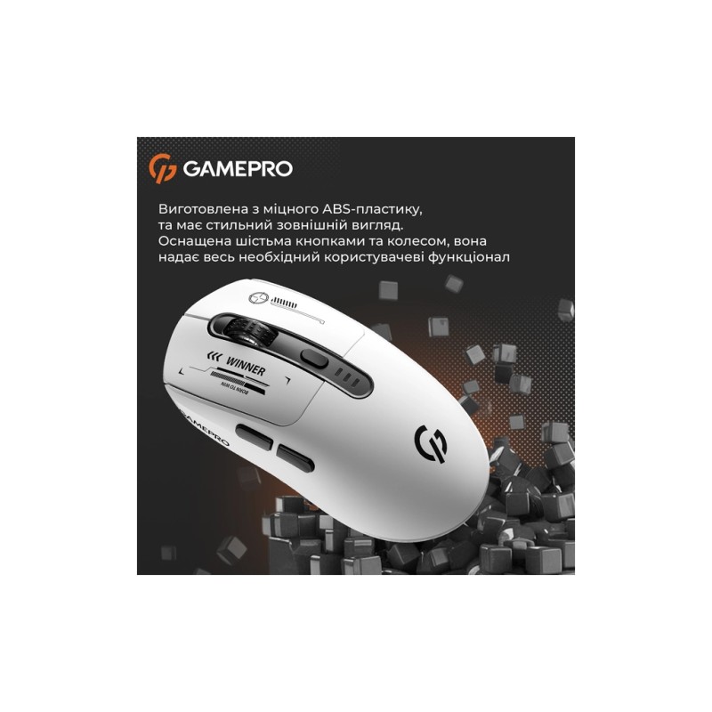 Мышка GamePro Genesis Winner Wireless/Bluetooth/USB White (GM079W)