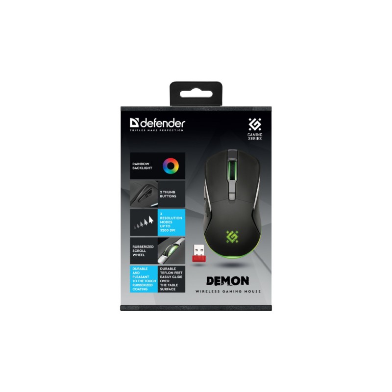 Мишка Defender Demon GM534 Wireless Black (52534)