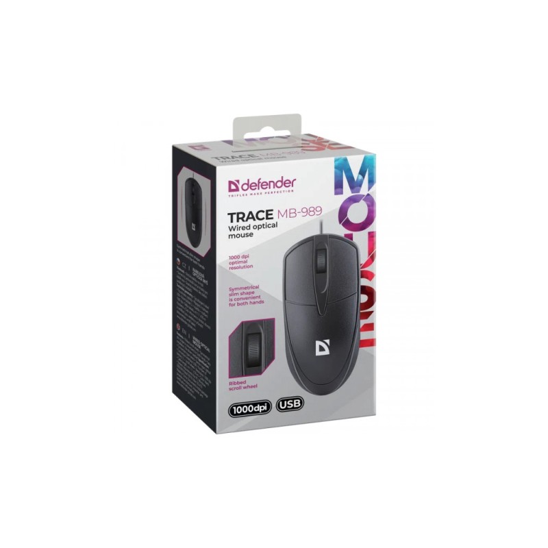 Мышка Defender Trace MB989 USB Black (52989)