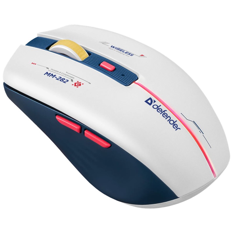 Мышка Defender Dila MM-282 Wireless White/Blue (52282)
