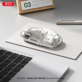 Мышка XO M12 Wireless Transparent/White (M12 White)
