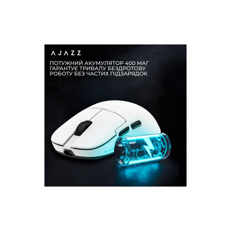 Мышка Ajazz AJ159P MC Wireless/Bluetooth/USB Charging Dock White (AJ159P-MC-W)
