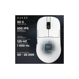 Мышка Ajazz AJ159PRO Wireless/Bluetooth/USB Charging Dock White (AJ159-PRO-W)