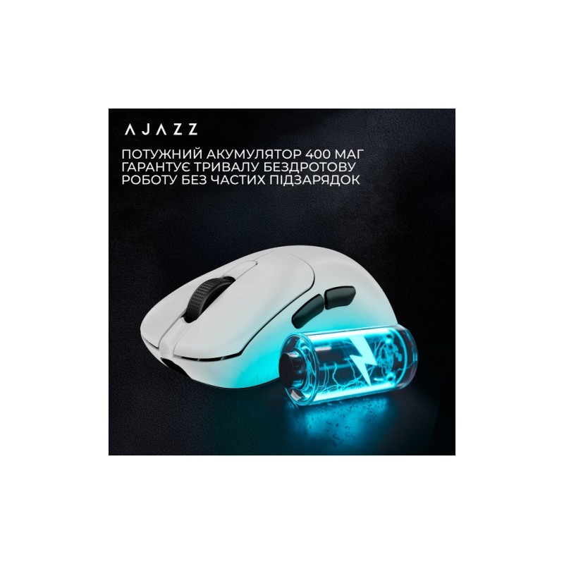 Мышка Ajazz AJ179PRO Wireless/Bluetooth/USB Charging Dock White (AJ179-PRO-W)