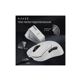 Мышка Ajazz AJ179PRO Wireless/Bluetooth/USB Charging Dock White (AJ179-PRO-W)