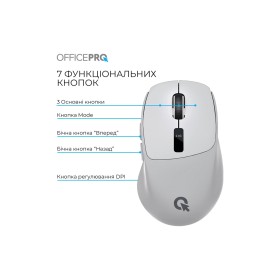 Мышка OfficePro M398G Wireless/Bluetooth Gray (M398G)