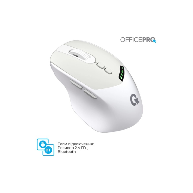 Мышка OfficePro M520W Wireless/Bluetooth White (M520W)
