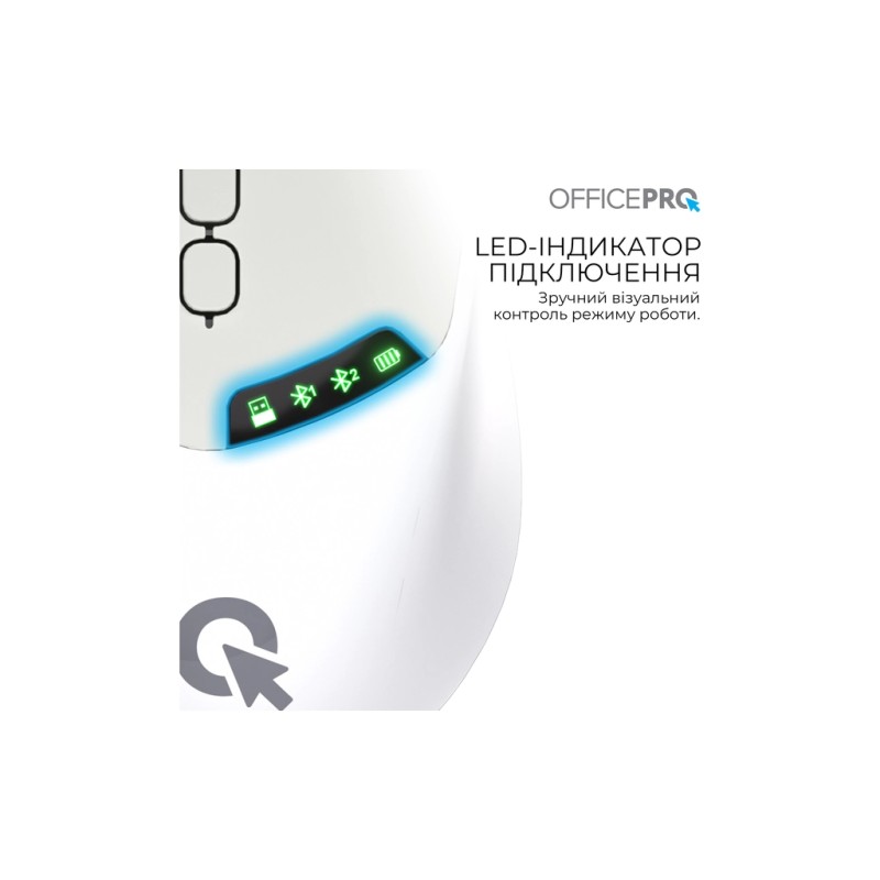 Мышка OfficePro M520W Wireless/Bluetooth White (M520W)