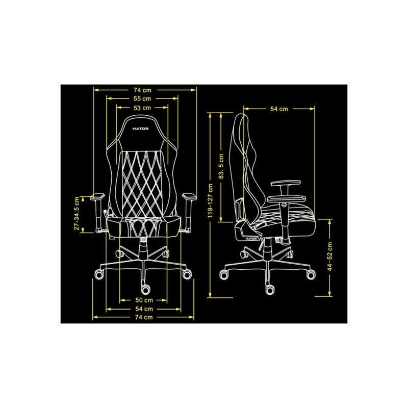 Крісло ігрове Hator Darkside 3L Fabric Grey (HTC3016L)