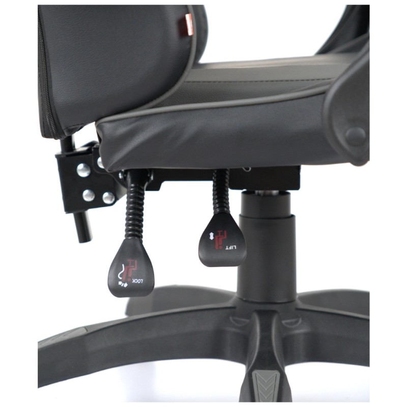 Крісло ігрове Аклас Бешкет ANF підліткове Чорний (PU-чорний/сірий) (00160338)