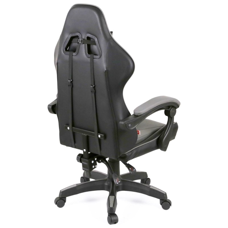 Крісло ігрове Аклас Бешкет ANF підліткове Чорний (PU-чорний/сірий) (00160338)