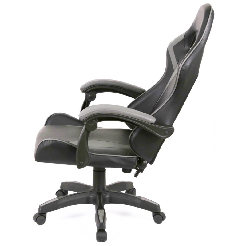 Крісло ігрове Аклас Бешкет ANF підліткове Чорний (PU-чорний/сірий) (00160338)