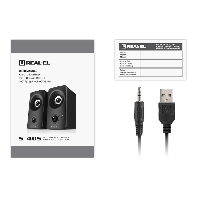 Акустическая система REAL-EL S-405 USB Black (EL121100016)
