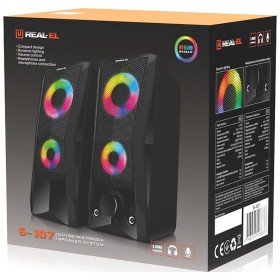 Акустическая система REAL-EL S-107 USB Black (EL121100017)