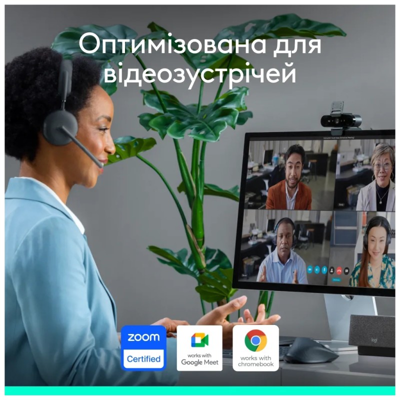 Веб-камера Logitech Brio 4K Ultra HD for Business Graphite (960-001746)