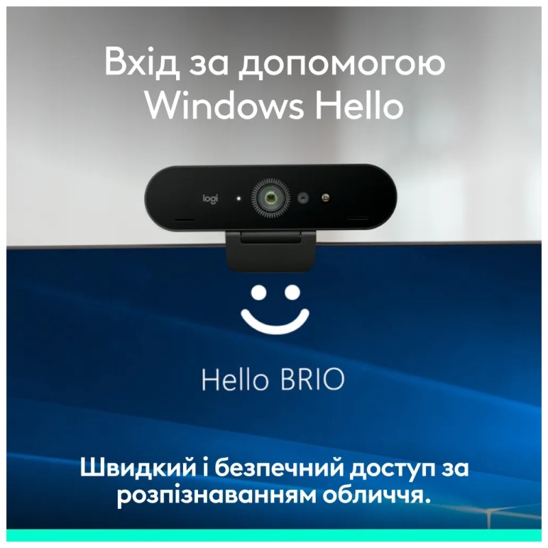 Веб-камера Logitech Brio 4K Ultra HD for Business Graphite (960-001746)