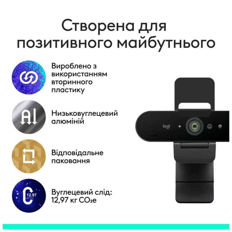 Веб-камера Logitech Brio 4K Ultra HD for Business Graphite (960-001746)