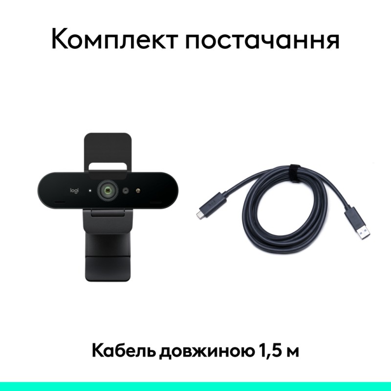 Веб-камера Logitech Brio 4K Ultra HD Graphite (960-001718)