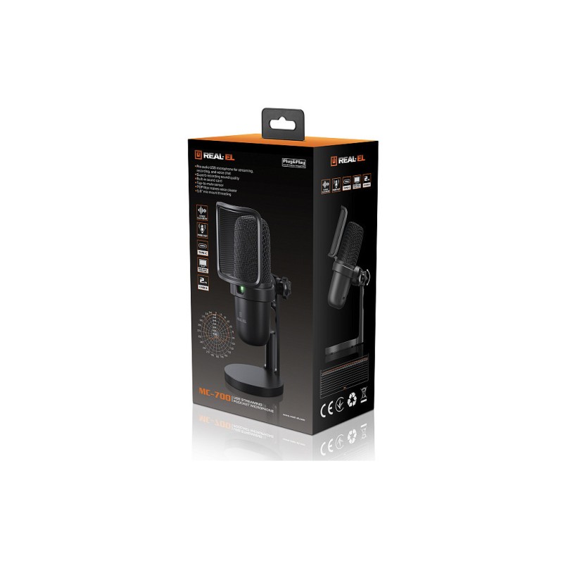 Микрофон REAL-EL MC-700 Black