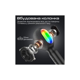 Микрофон Promate VocalMic Bluetooth 2 x AUX LED Black (vocalmic.black)