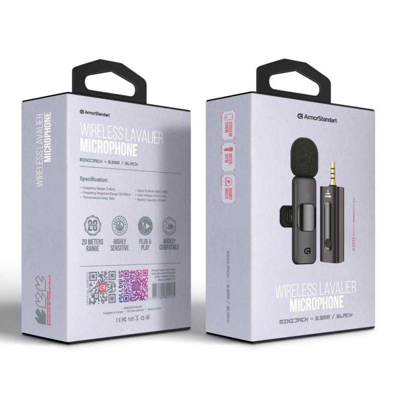 Микрофон Armorstandart ASM3 mini-jack 3.5 мм Black (ARM80117)