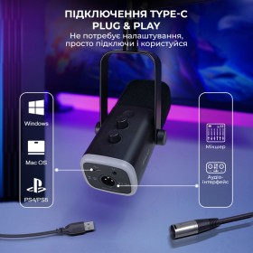Микрофон Fifine AM8T USB Black (AM8T)