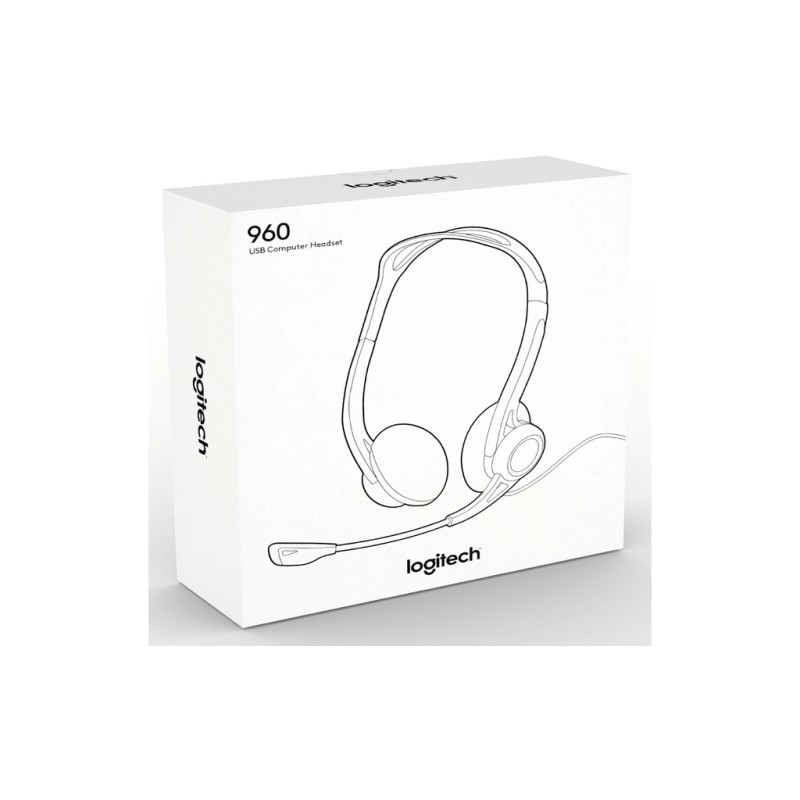 Наушники Logitech PC 960 Stereo Headset USB (981-000100)