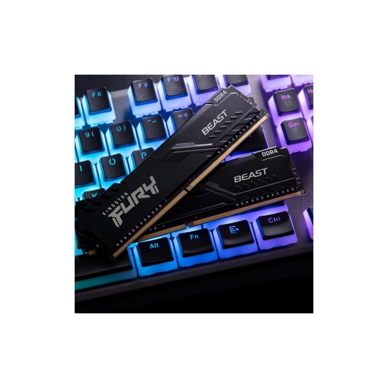 Модуль пам'яті для комп'ютера DDR4 16GB (2x8GB) 3200 MHz Black Kingston Fury (ex.HyperX) (KF432C16BBK2/16WP)