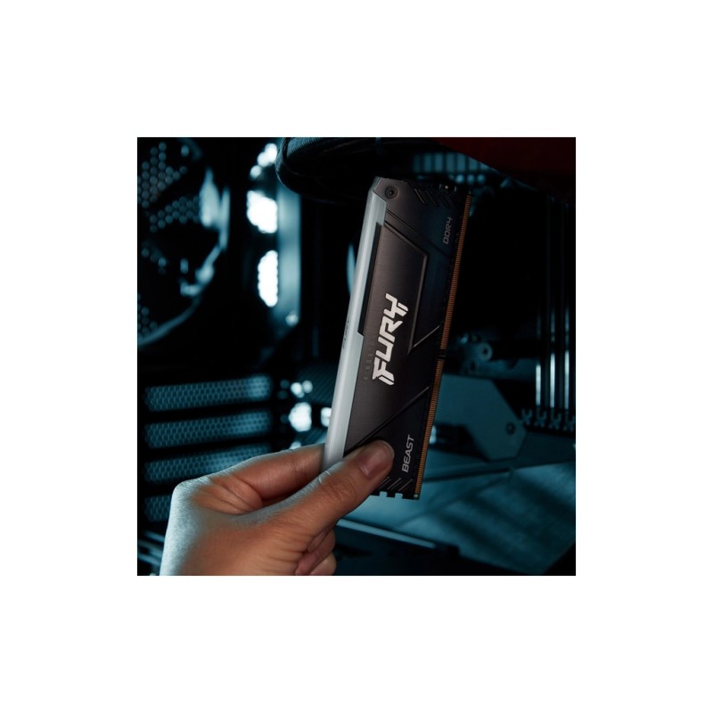 Модуль памяти для компьютера DDR4 32GB (2x16GB) 3200 MHz Beast RGB Black Kingston Fury (ex.HyperX) (KF432C16BB12AK2/32WP)