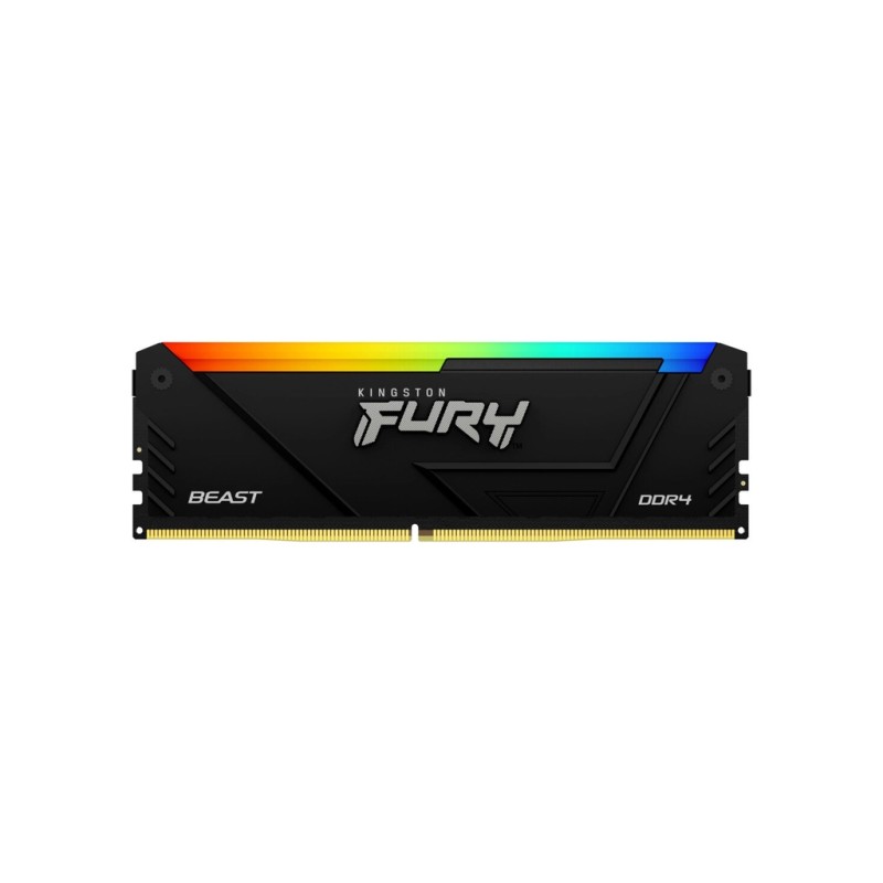 Модуль памяти для компьютера DDR4 32GB (2x16GB) 3200 MHz Beast RGB Black Kingston Fury (ex.HyperX) (KF432C16BB12AK2/32WP)