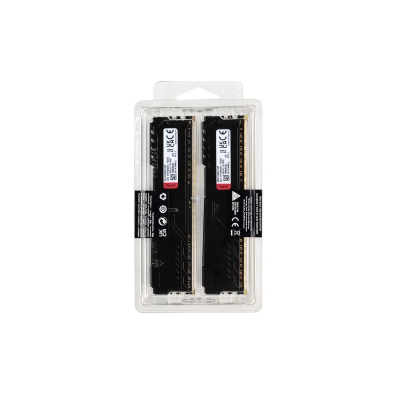 Модуль памяти для компьютера DDR4 32GB (2x16GB) 3200 MHz Beast Black Kingston Fury (ex.HyperX) (KF432C16BB1K2/32WP)