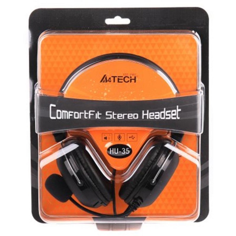 Наушники A4Tech HU-35 Black (4711421952408)