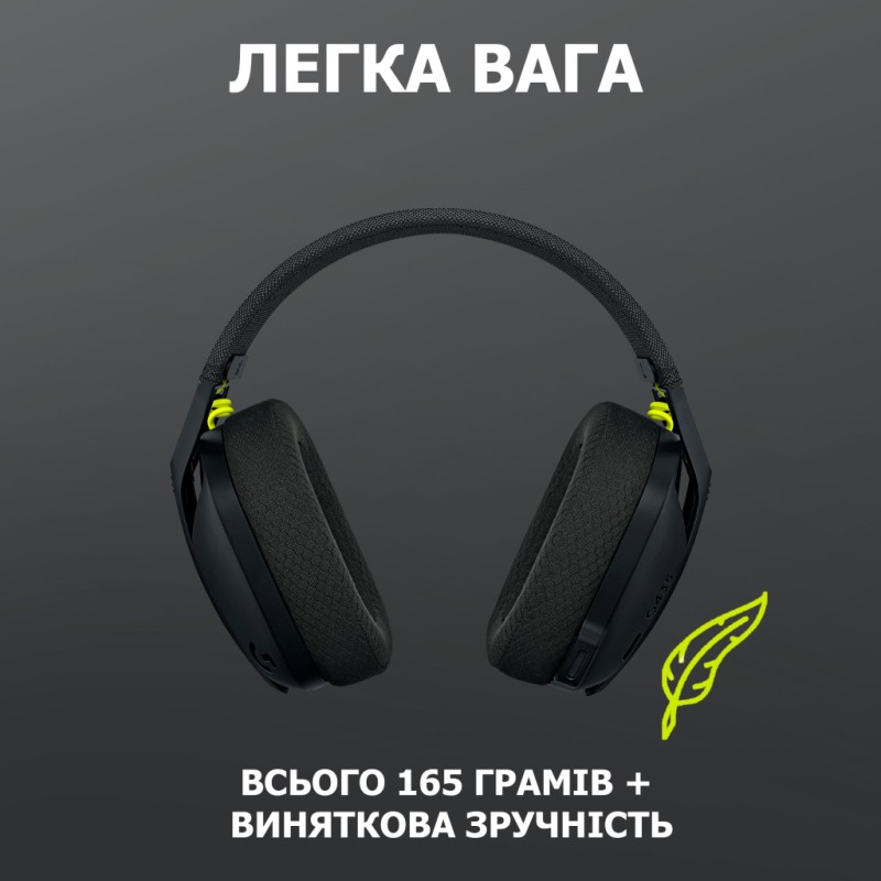 Наушники Logitech G435 Lightspeed Wireless Gaming Headset Black (981-001050)