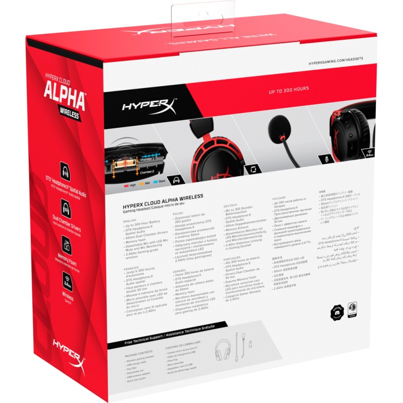 Наушники HyperX Cloud Alpha Wireless Black (4P5D4AA)