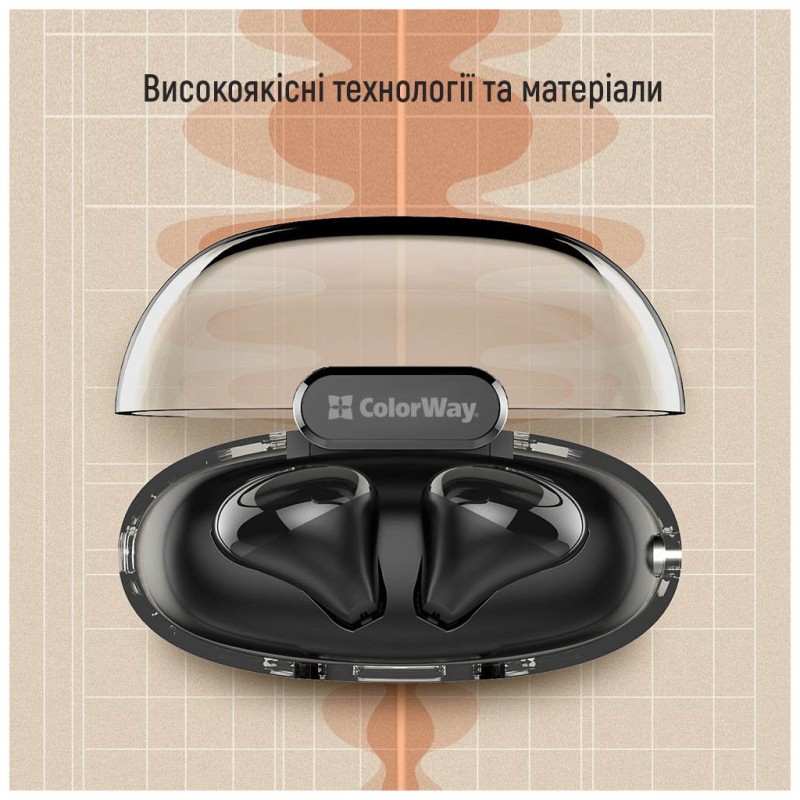 Наушники ColorWay Slim TWS-2 Earbuds Black (CW-TWS2BK)