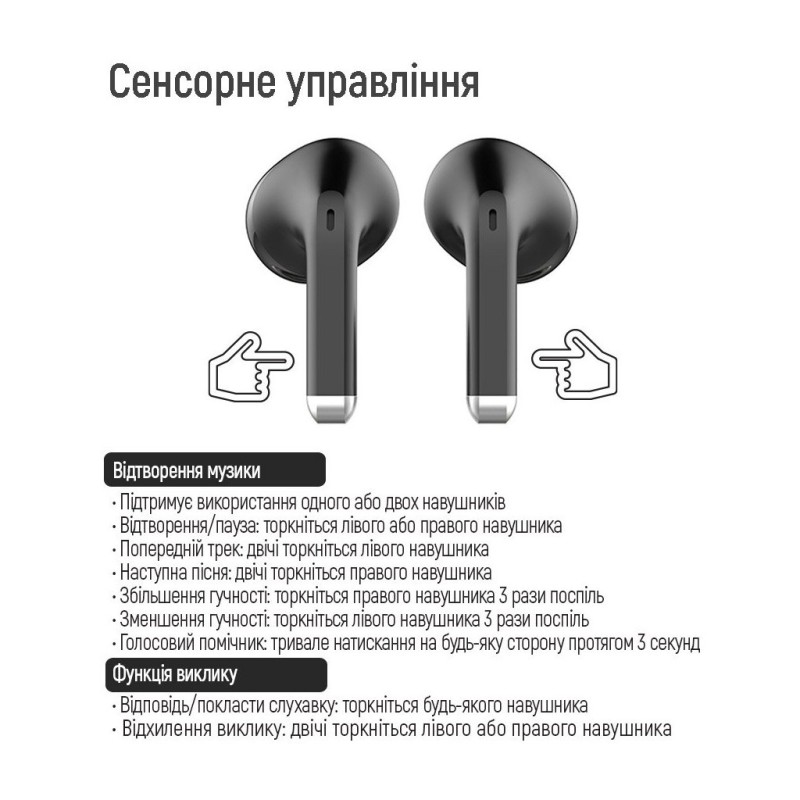 Наушники ColorWay Slim TWS-2 Earbuds Black (CW-TWS2BK)