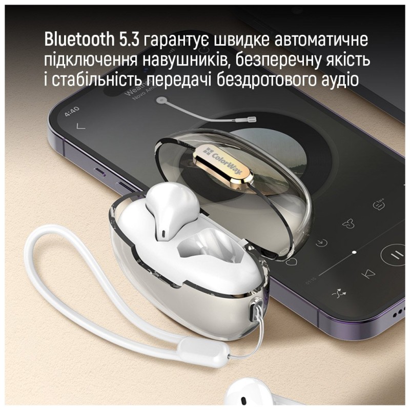 Наушники ColorWay Slim TWS-2 Earbuds White (CW-TWS2WT)