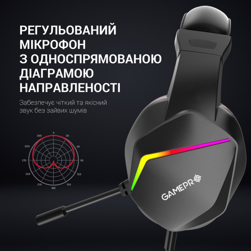 Наушники GamePro HS311 RGB Black/Red (HS311)