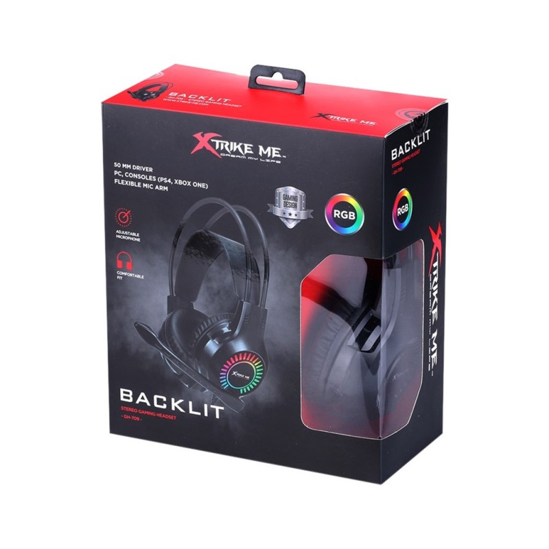 Наушники Xtrike ME GH-709 RGB Black (GH-709)