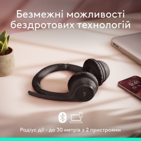 Наушники Logitech Zone 300 Bluetooth Graphite (981-001407)