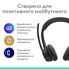 Наушники Logitech Zone 300 Bluetooth Graphite (981-001407)