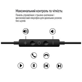 Наушники ColorWay 3.5 mm Wired Earphone Sound Wave Black (CW-WD04BK)